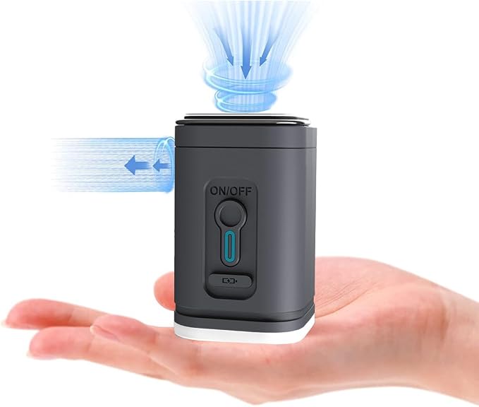 Tiny Electric air Pump for Inflatables Camping Light, Portable Rechargeable Mini Pump with 1200mAh Battery for Air Mattress Beds, Swimming Ring, Pool Floats/Toys