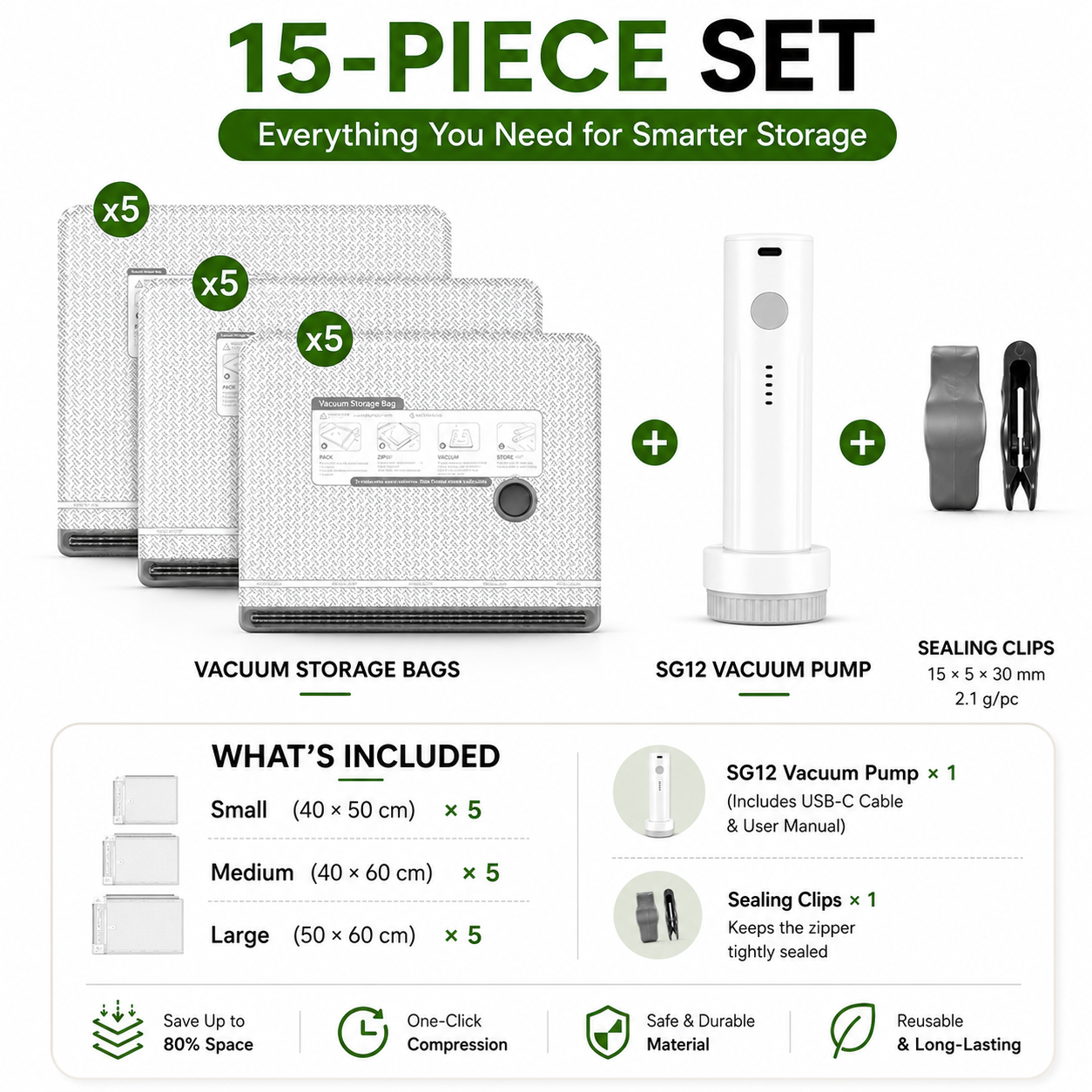 š„ Hot Summer Sale 49% OFFš„Vacuum Storage Bags with Cordless Pump
