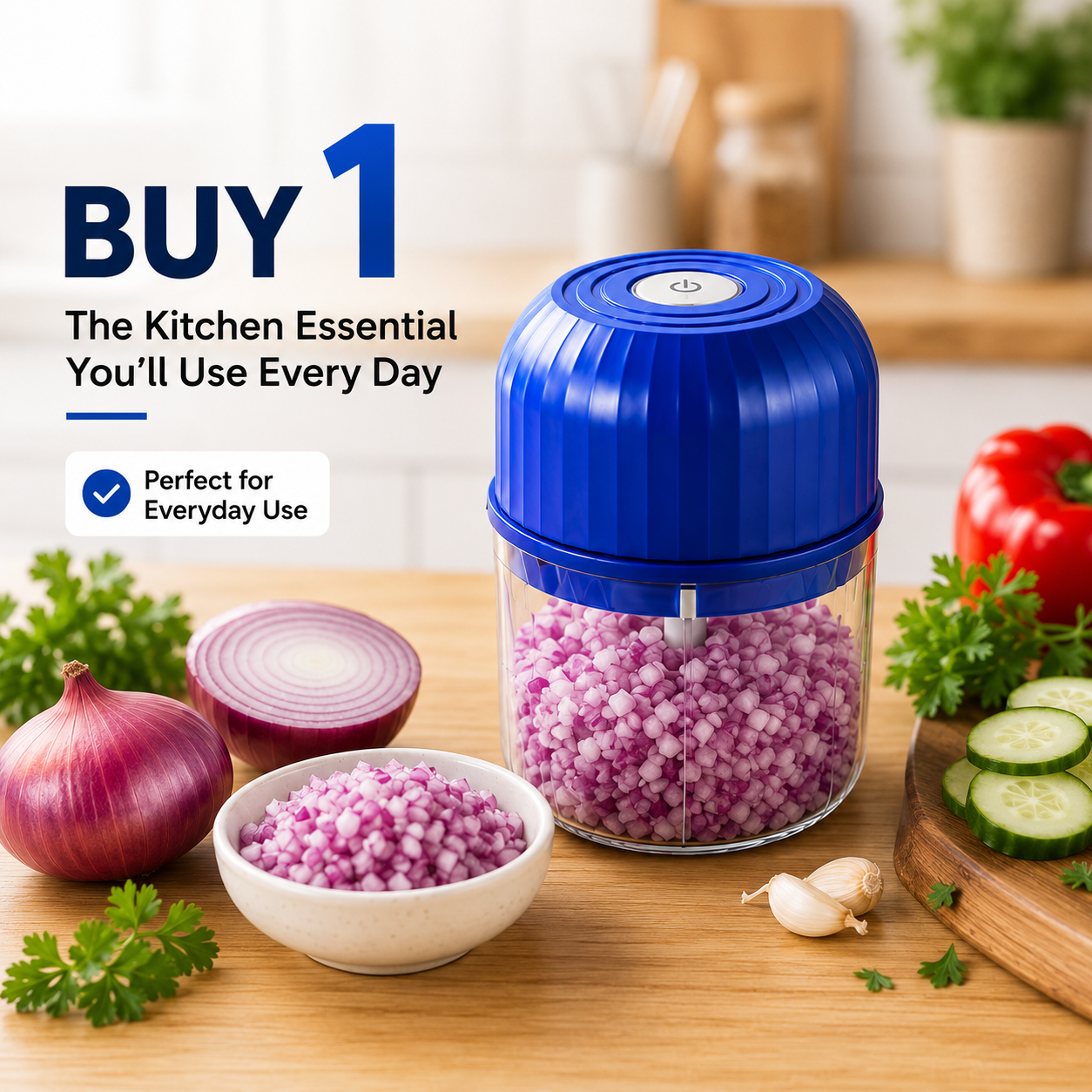 🔥Last Day 60% OFF — Cordless Multifunctional Mini Chopper with 4 Sharp Blades