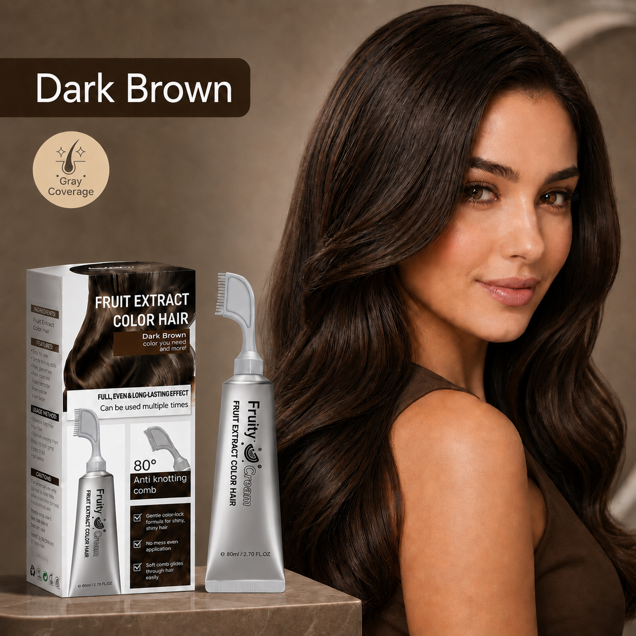 🔥Last Day 50% OFF! 2-in-1 Hair Color Comb — Easy, Natural-Looking Gray Coverage