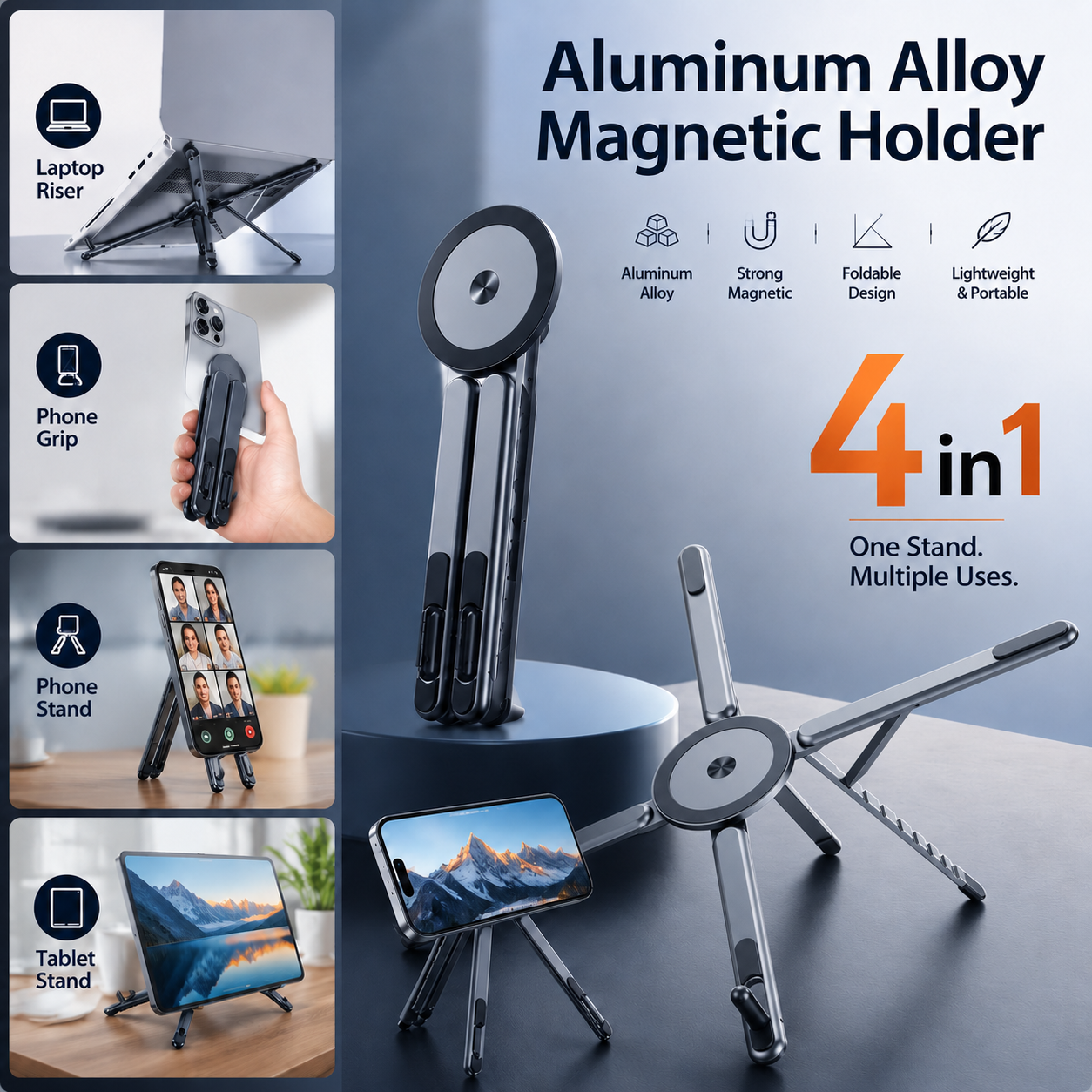 🔥LAST DAY 60% OFF4-in-1 Multifunctional Magnetic Device Stand