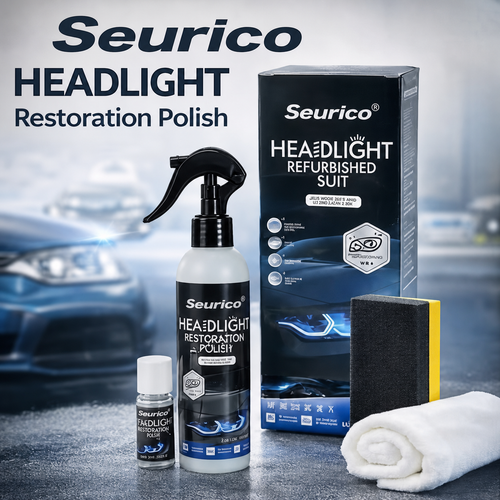 🚘Automotive Headlamp Restoration Fluid Kit – 💡Suitable for Yellowed or Foggy Lenses & Clear Surfaces | Essential for Home & Garage Use🏠