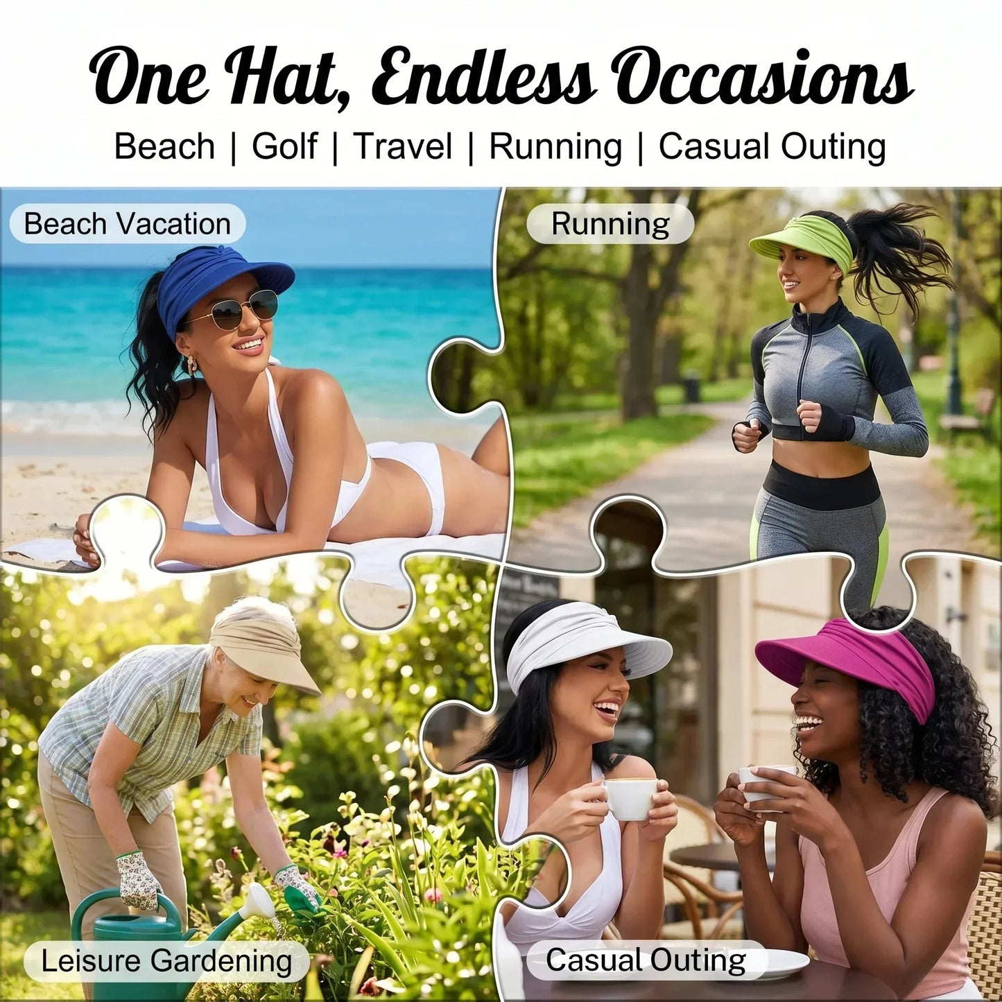 💥LAST DAY SALE 75%OFF💥UPF 50+ Sun Visor Ponytail Hat