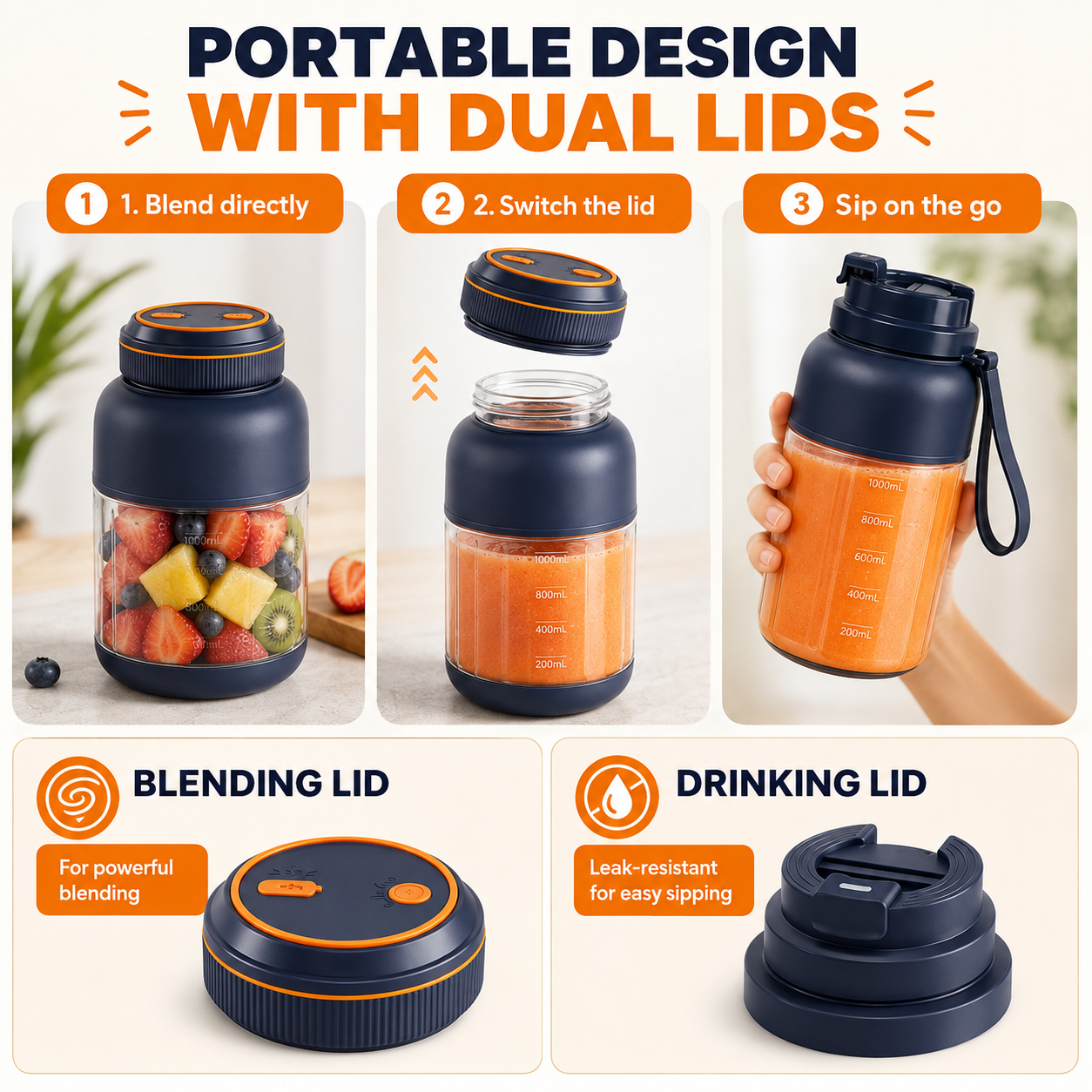 🍹New for 2026 · 60% Off - Multifunctional Portable Wireless Juicer Cup