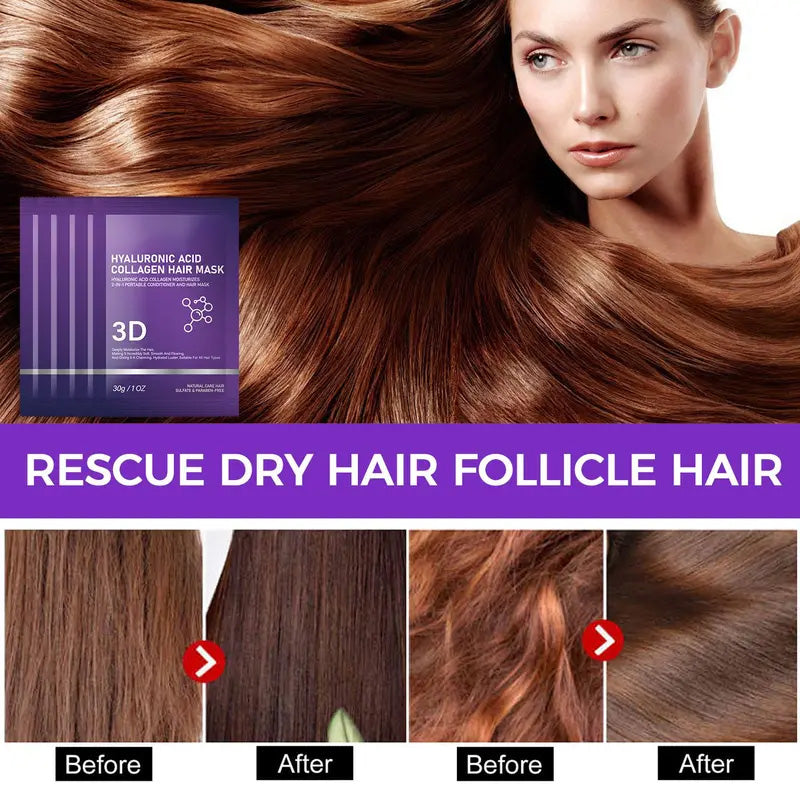 🔥Day Sale 50% OFF❤️3D Hyaluronic Acid & Collagen Hair Mask