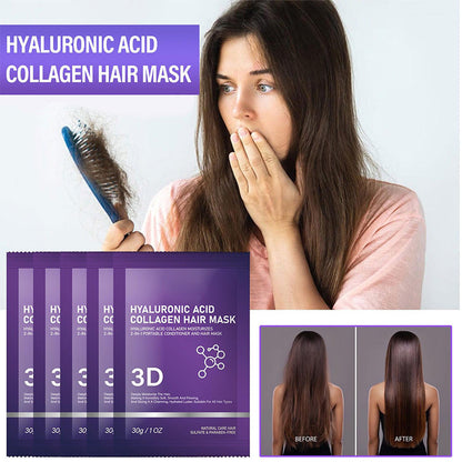 🔥Day Sale 50% OFF❤️3D Hyaluronic Acid & Collagen Hair Mask