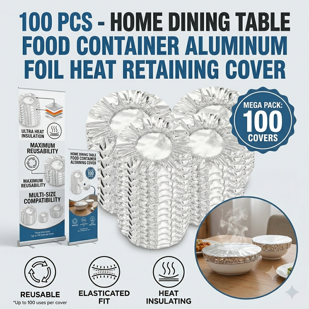 🔥LAST DAY SALE 74% OFF Home dining table & food container aluminum foil heat-retaining cover