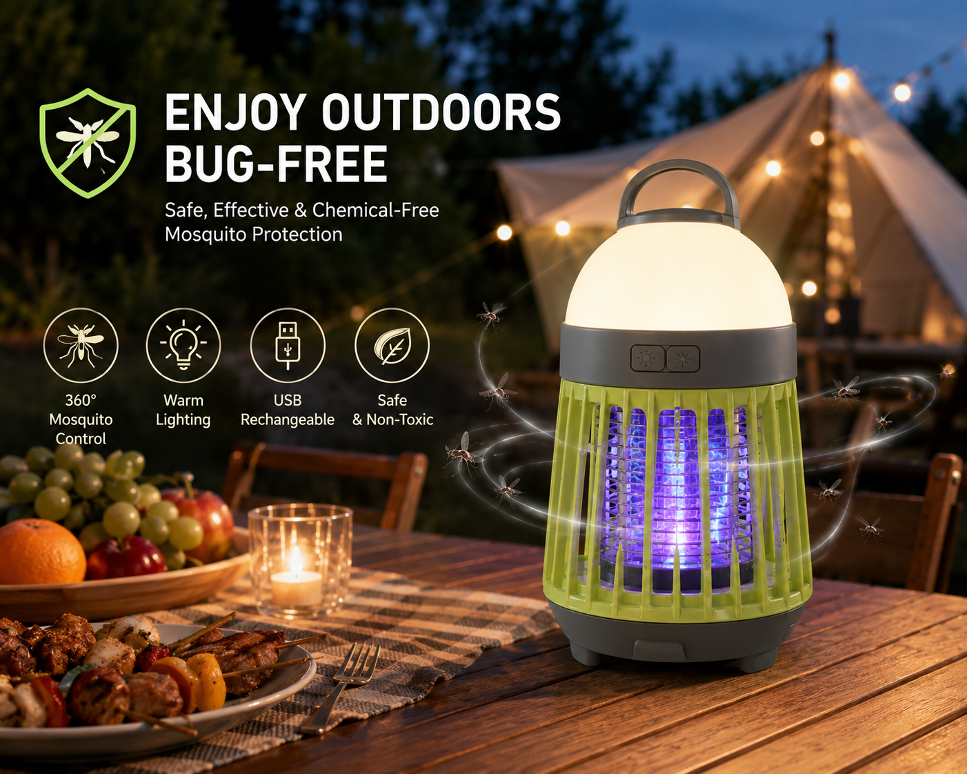 KEEP MOSQUITOES AWAY, ENJOY THE NIGHT