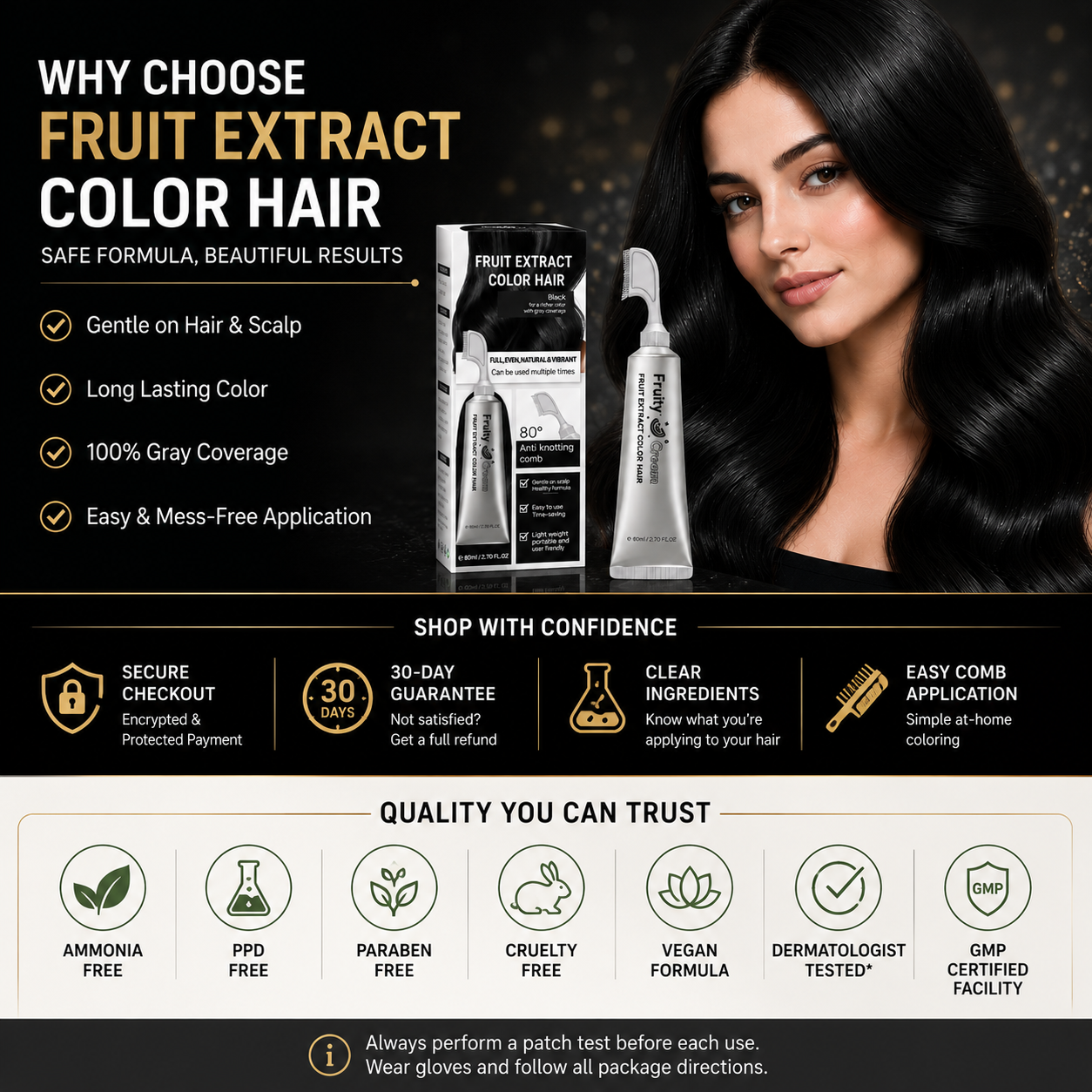 🔥Last Day 50% OFF!  2-in-1 Hair Color Comb — Easy, Natural-Looking Gray Coverage
