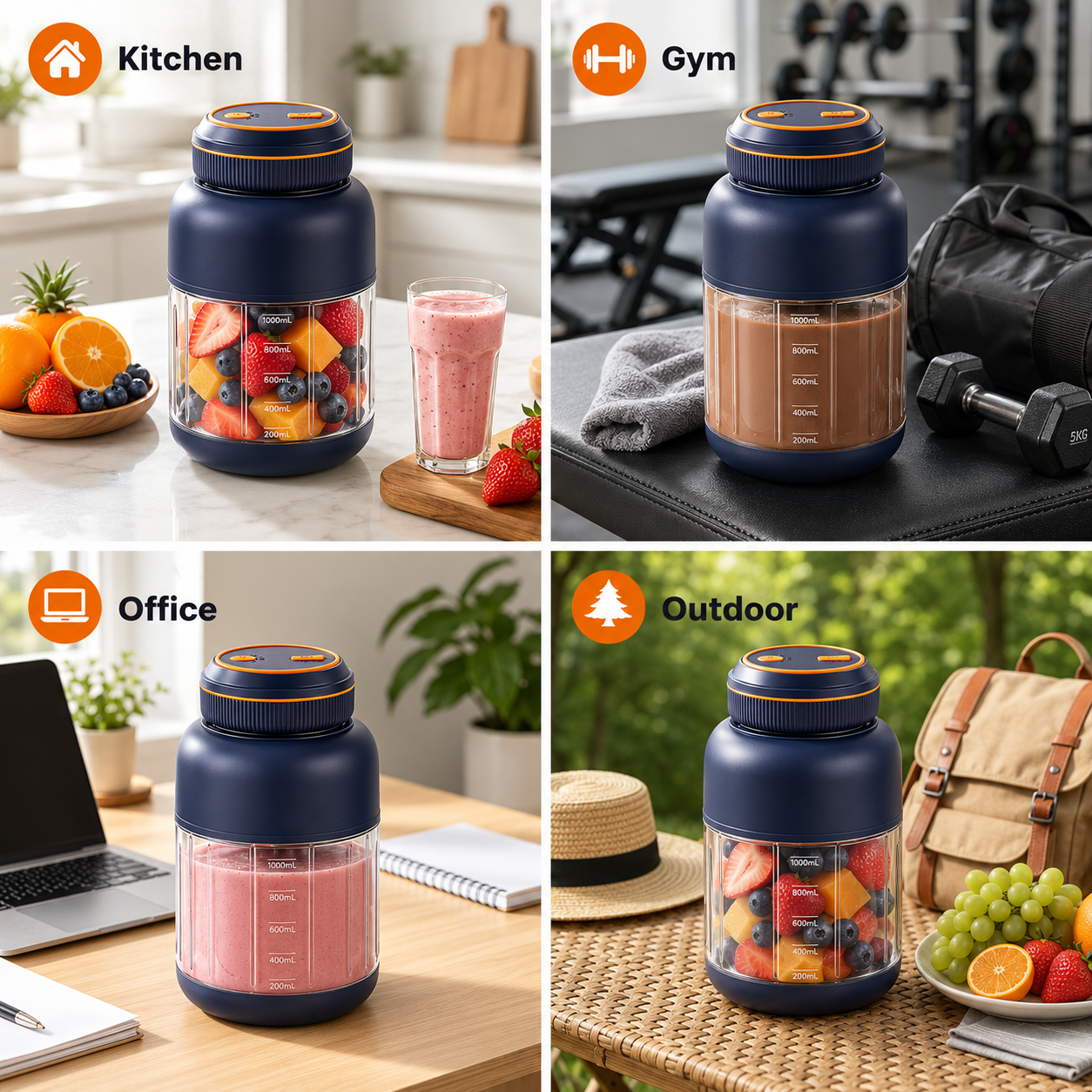 🍹New for 2026 · 60% Off - Multifunctional Portable Wireless Juicer Cup