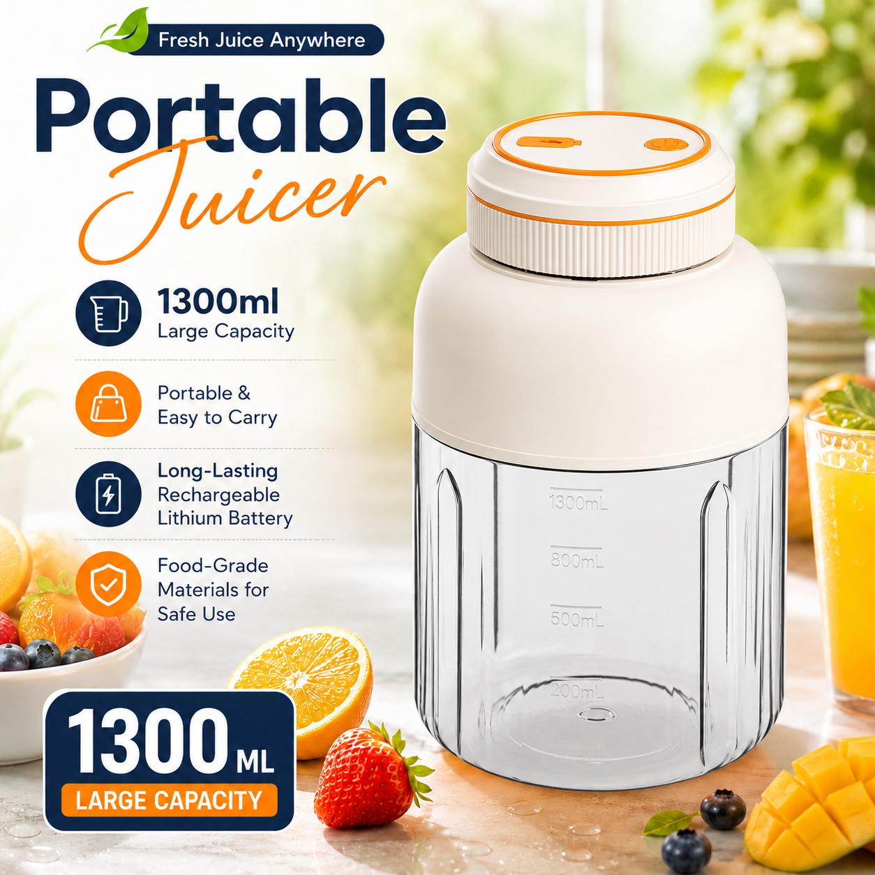 🍹New for 2026 · 60% Off - Multifunctional Portable Wireless Juicer Cup