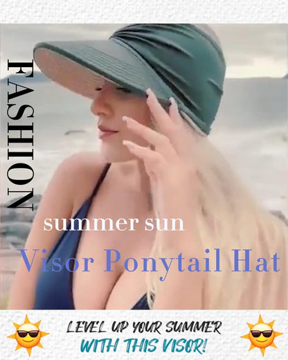 💥LAST DAY SALE 75%OFF💥UPF 50+ Sun Visor Ponytail Hat