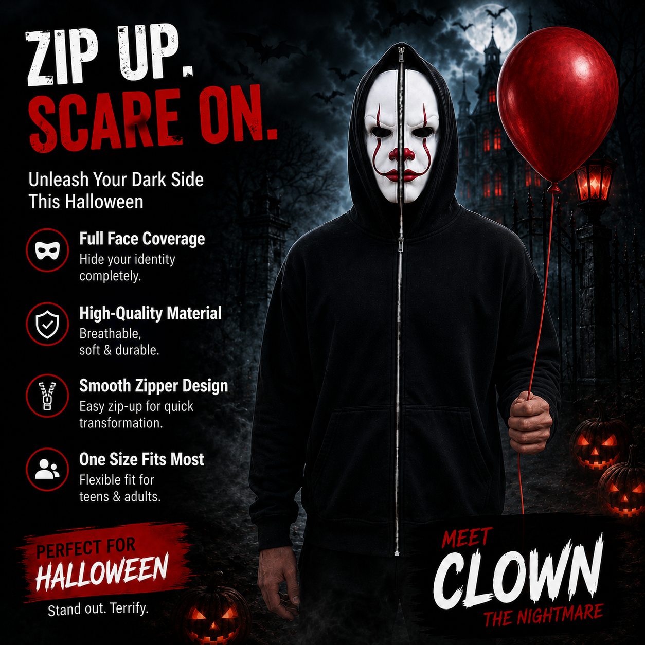 Horror Zip up Hoodie