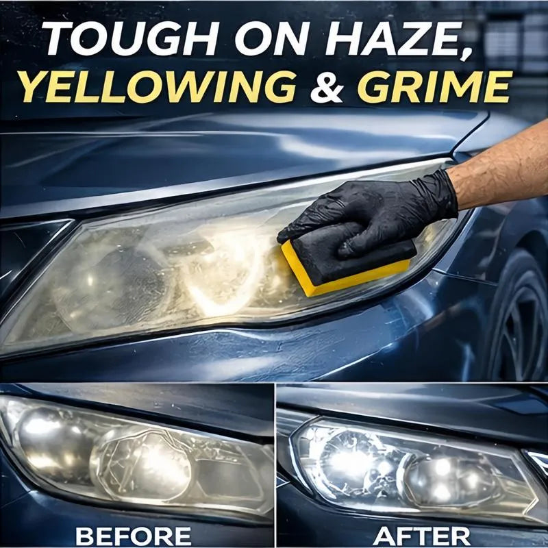 🚘Automotive Headlamp Restoration Fluid Kit – 💡Suitable for Yellowed or Foggy Lenses & Clear Surfaces | Essential for Home & Garage Use🏠