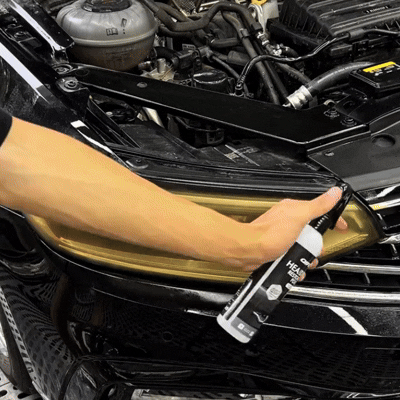 Headlight restoration application demonstration