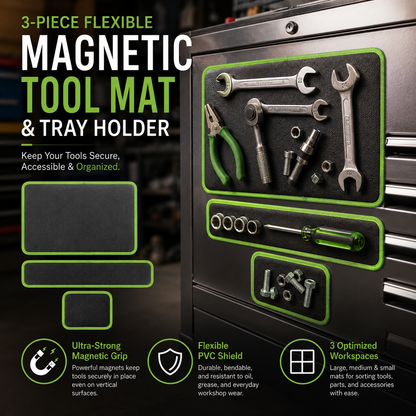 2026 Flexible Magnetic Tool Mat & Tray Holder