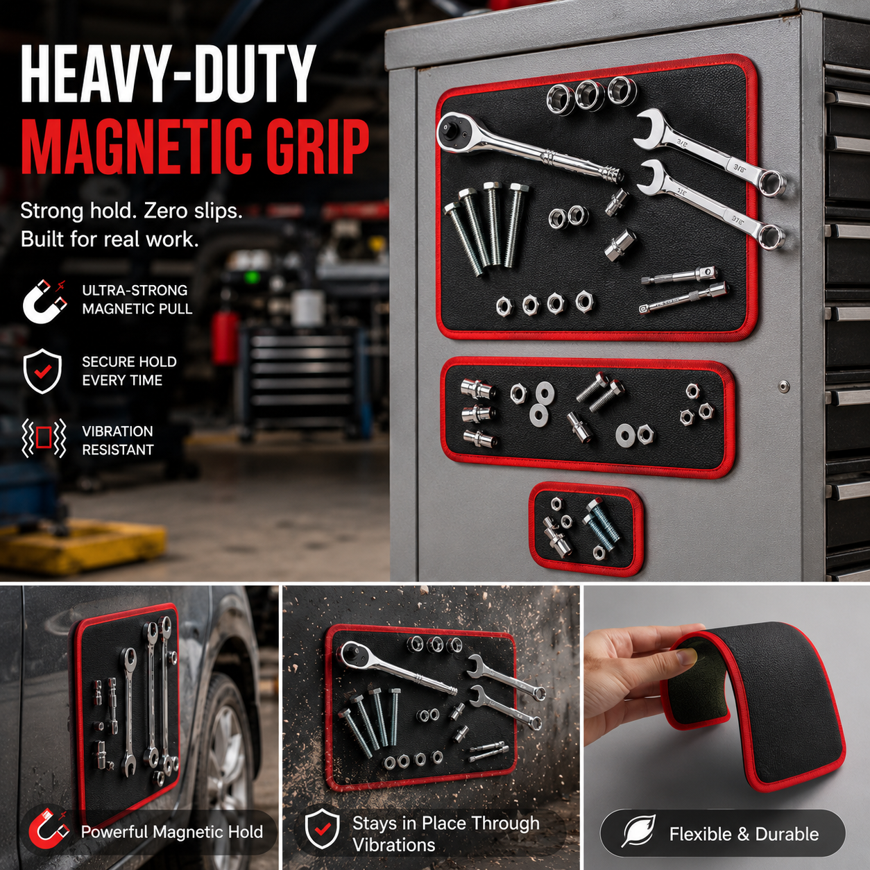 2026 Flexible Magnetic Tool Mat & Tray Holder