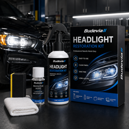 🔥 Last Day 50% OFF🚘Automotive Headlight Restoration Kit for Yellowed & Cloudy Lenses