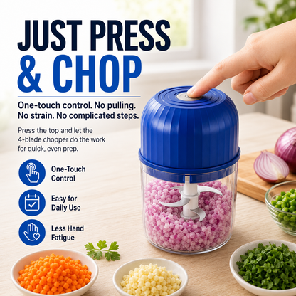 🔥Last Day 60% OFF — Cordless Multifunctional Mini Chopper with 4 Sharp Blades
