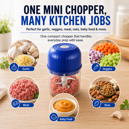 🔥Last Day 60% OFF — Cordless Multifunctional Mini Chopper with 4 Sharp Blades