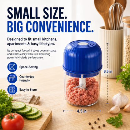 🔥Last Day 60% OFF — Cordless Multifunctional Mini Chopper with 4 Sharp Blades