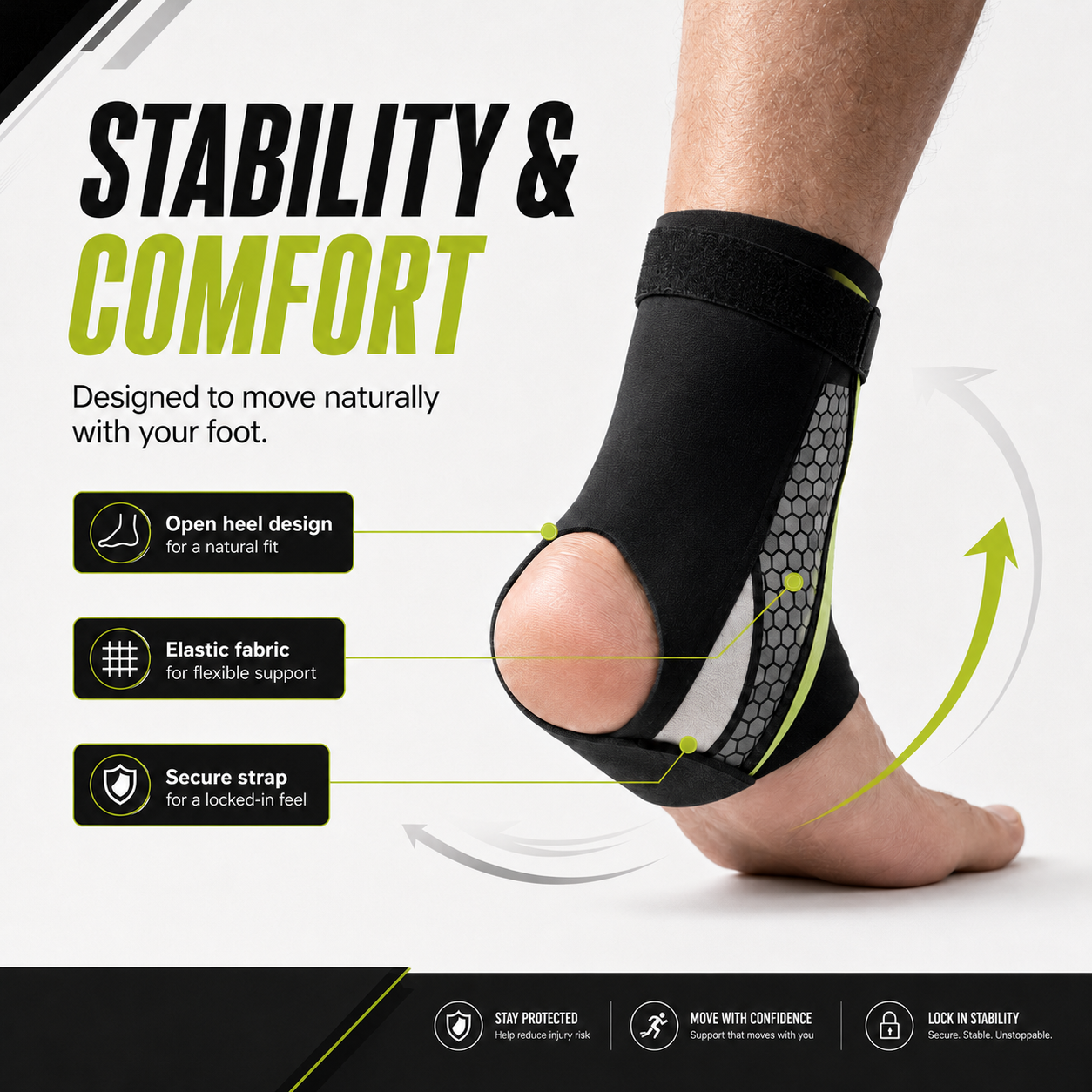 Avyroa™ Ankle Support Brace for Sprains and Stability Protection