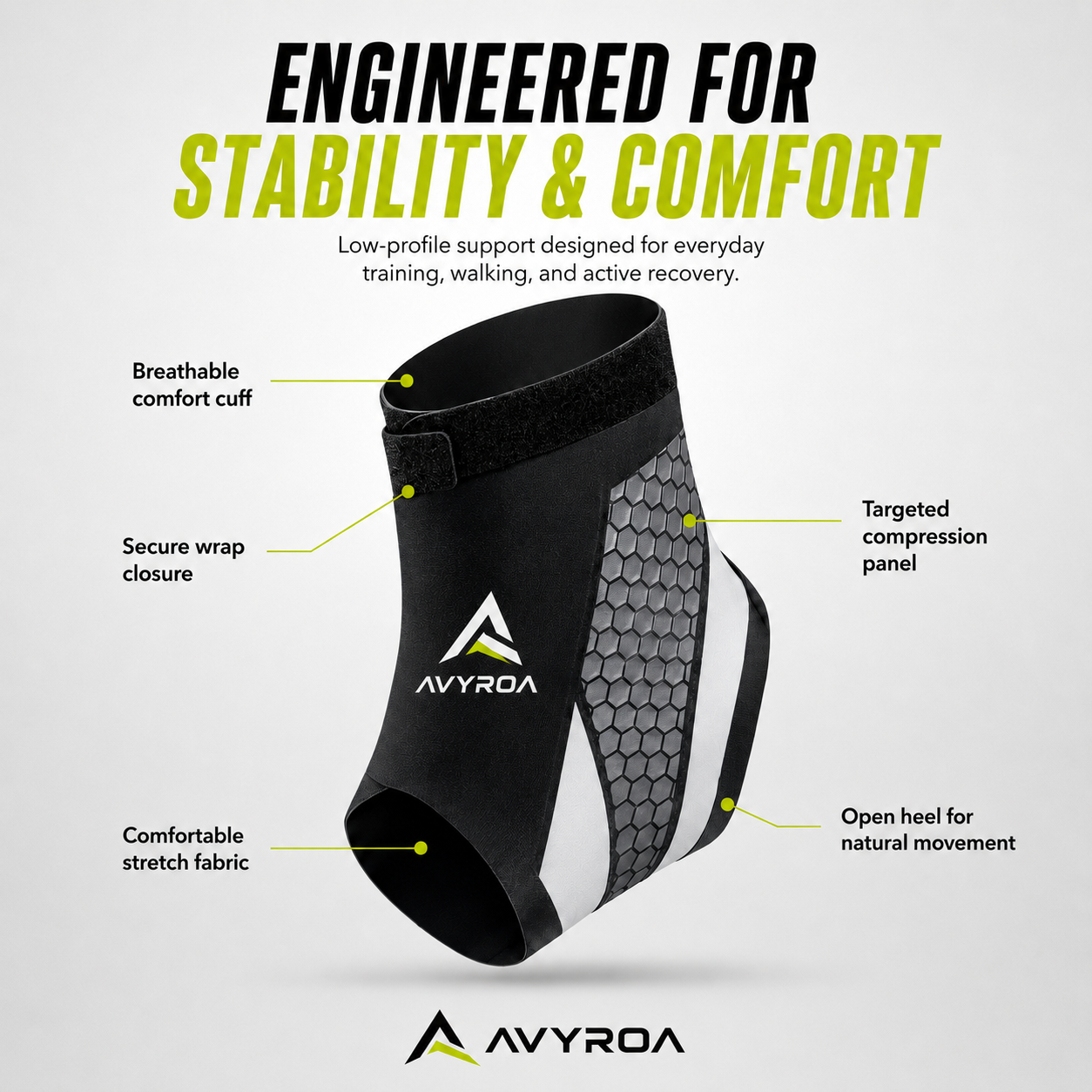 Avyroa™ Ankle Support Brace for Sprains and Stability Protection