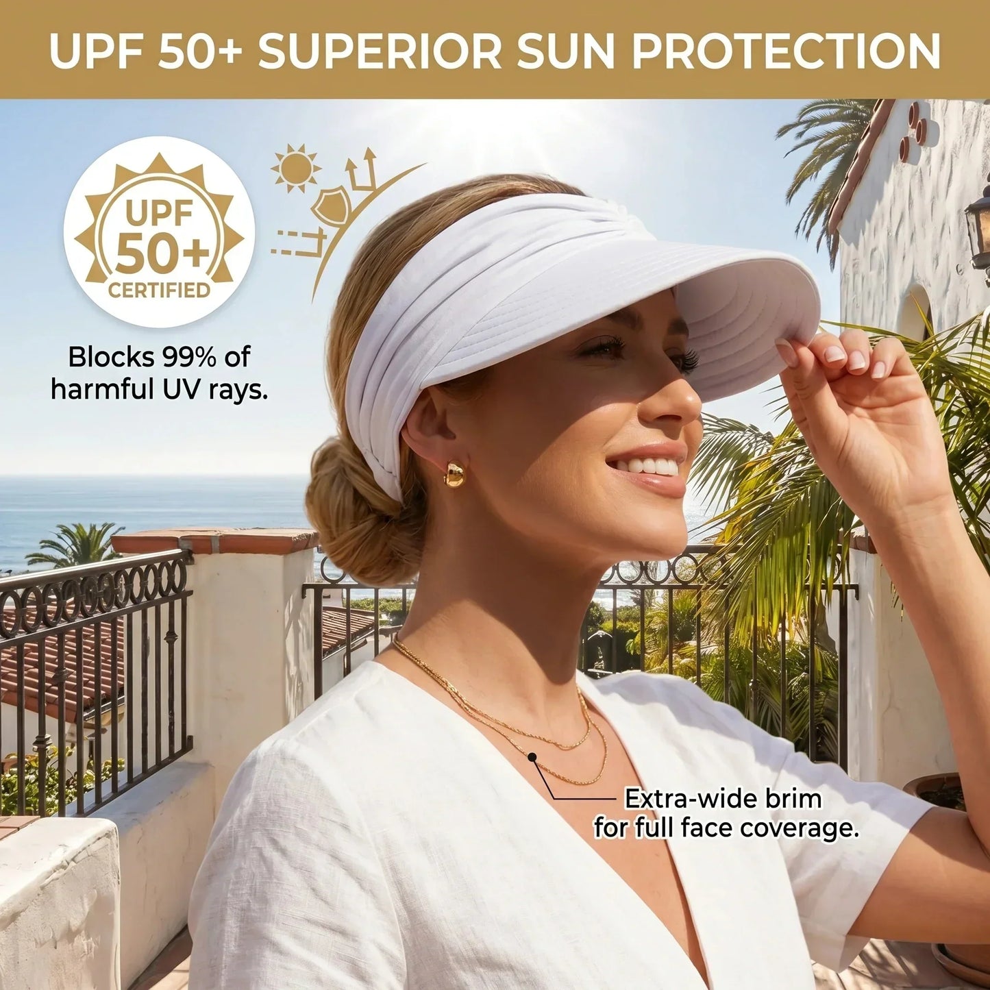 💥LAST DAY SALE 75%OFF💥UPF 50+ Sun Visor Ponytail Hat