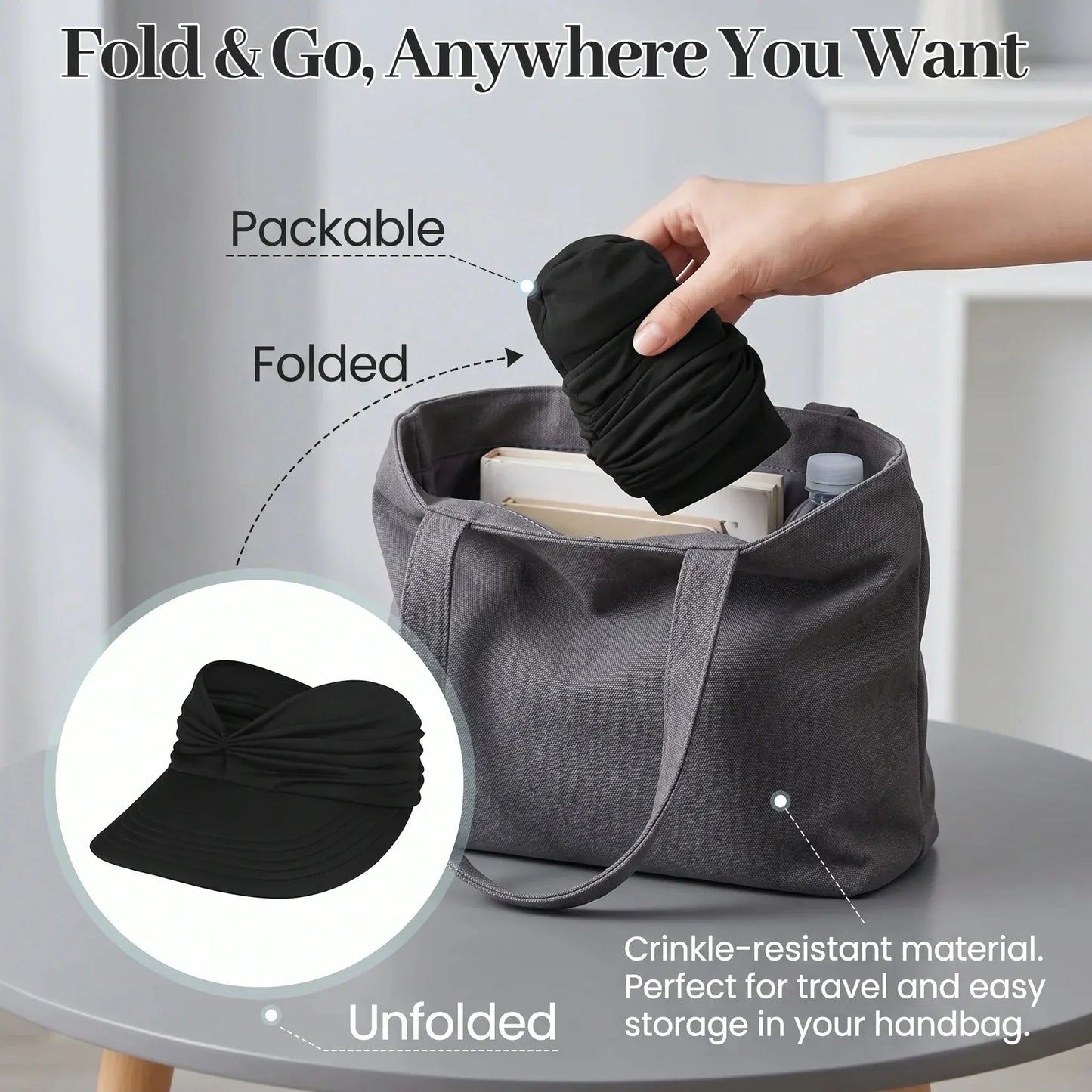 💥LAST DAY SALE 75%OFF💥UPF 50+ Sun Visor Ponytail Hat
