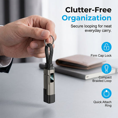🔥LIMITED-TIME 50% OFF🔥 65W 4-in-1 Digital Display Keychain Charging Cable
